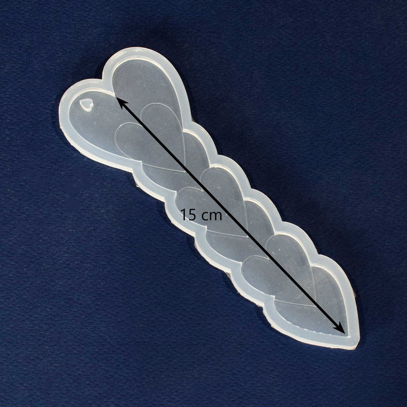 قالب رزین بوکمارک طرح قلب