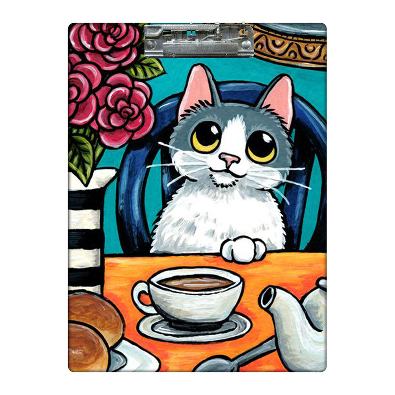 تخته شاسی طرح عصرانه با گربه مودب کد 2055953 سایز A4