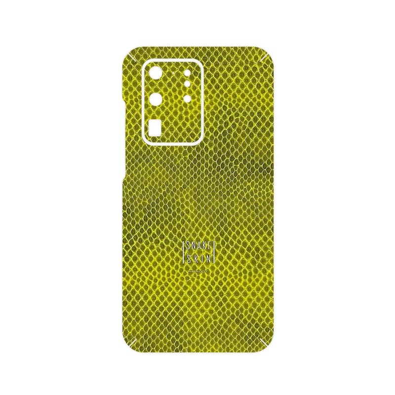 برچسب پوششی ماهوت مدل Yellow Snake Skin مناسب برای گوشی موبایل سامسونگ Galaxy S20 Ultra