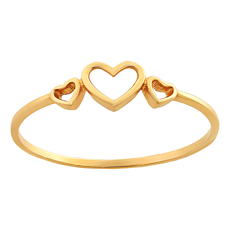 انگشتر طلا 18 عیار زنانه هور گالری مدل ACR501 سایز 55