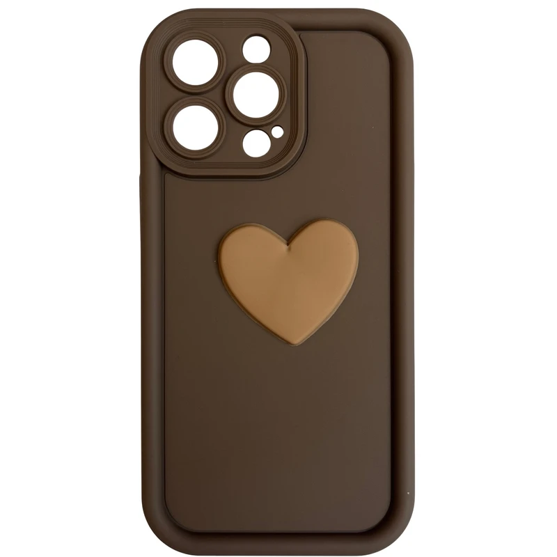 کاور مدل سولید طرح قلب برجسته کد 523 مناسب برای گوشی موبایل اپل iPhone 13 Pro