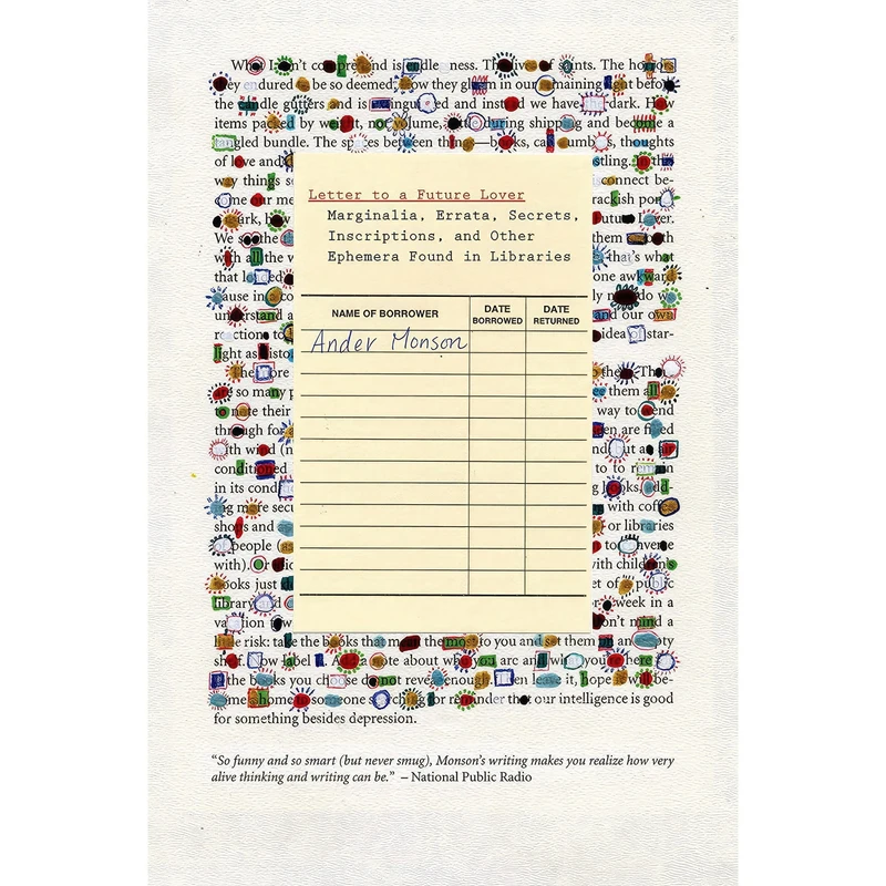 کتاب Letter to a Future Lover اثر Ander Monson انتشارات Graywolf Press