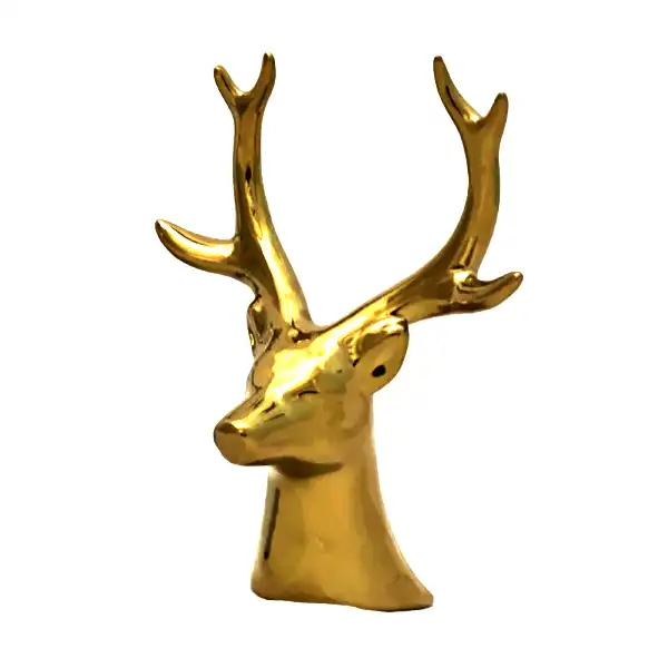 تندیس مدل  سرامیکی سر گوزن شاخ بلند