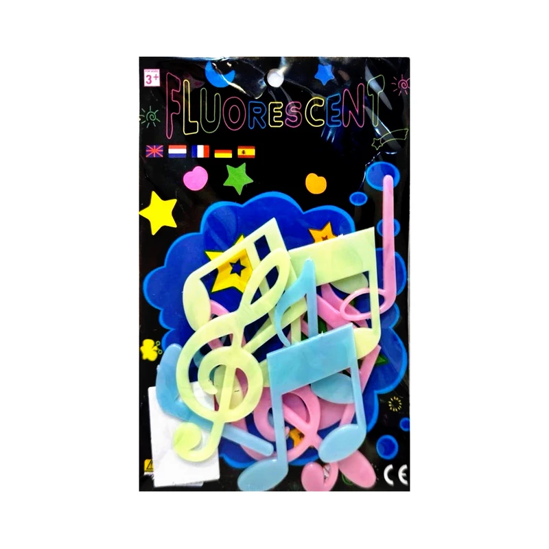 استیکر دیواری کودک مدل نت موسیقی شبتاب 