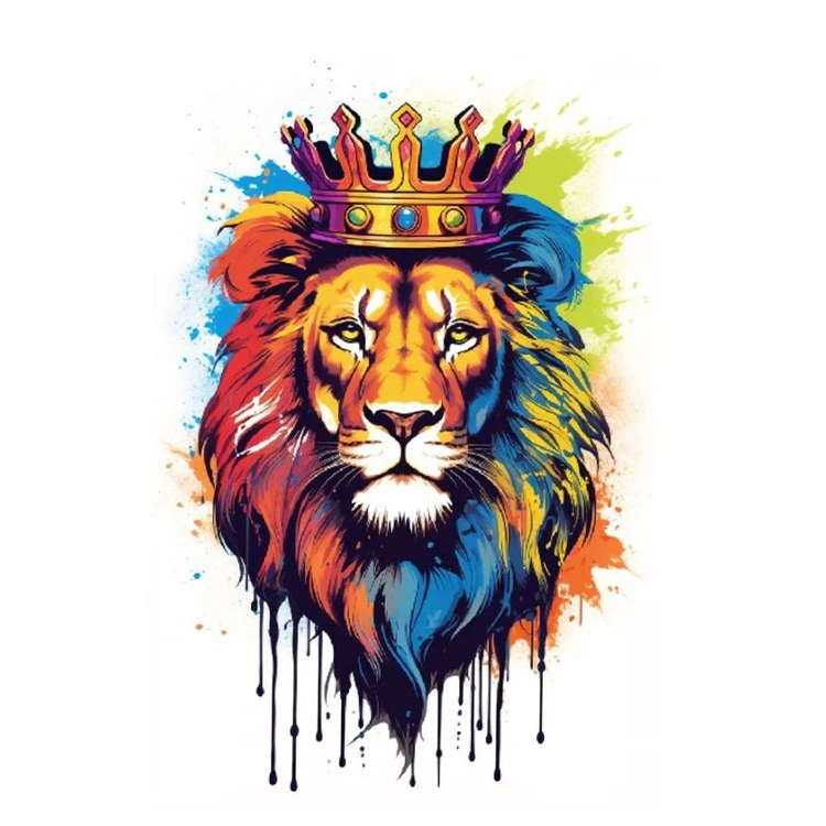 استیکر پارچه و لباس پاد آفرین مدل شیر کد 4048