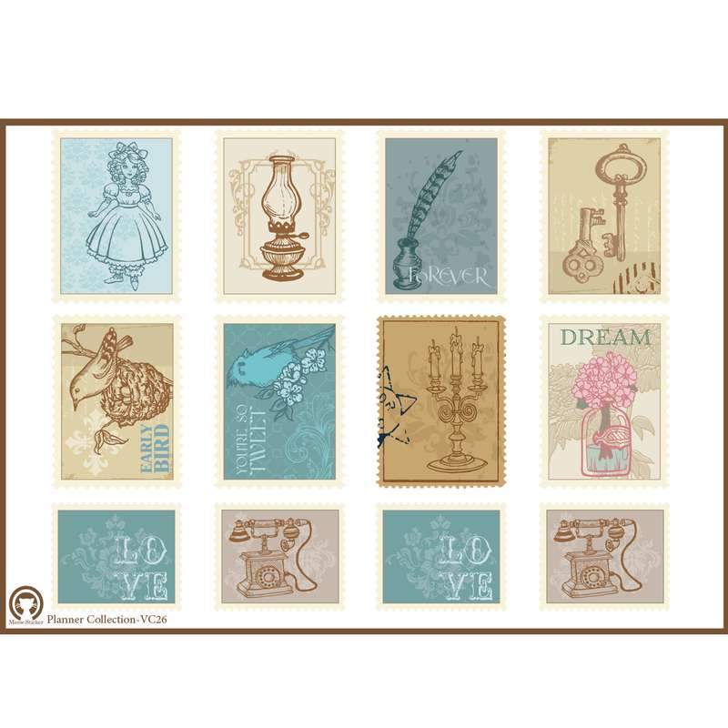 برچسب میو استیکر مدل وینتیج کالکشن کد VC26