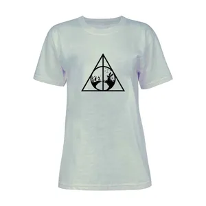 تی شرت آستین کوتاه زنانه مدل هری پاتر  کد L66 رنگ طوسی