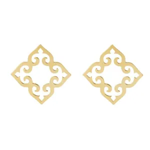 گوشواره طلا 18 عیار زنانه عدنان مدل JUJU00