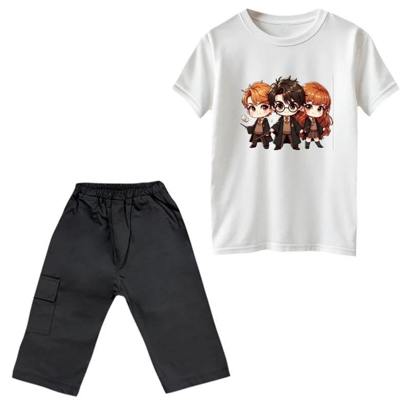 ست تی‌شرت و شلوارک پسرانه مدل هری پاتر کد 3