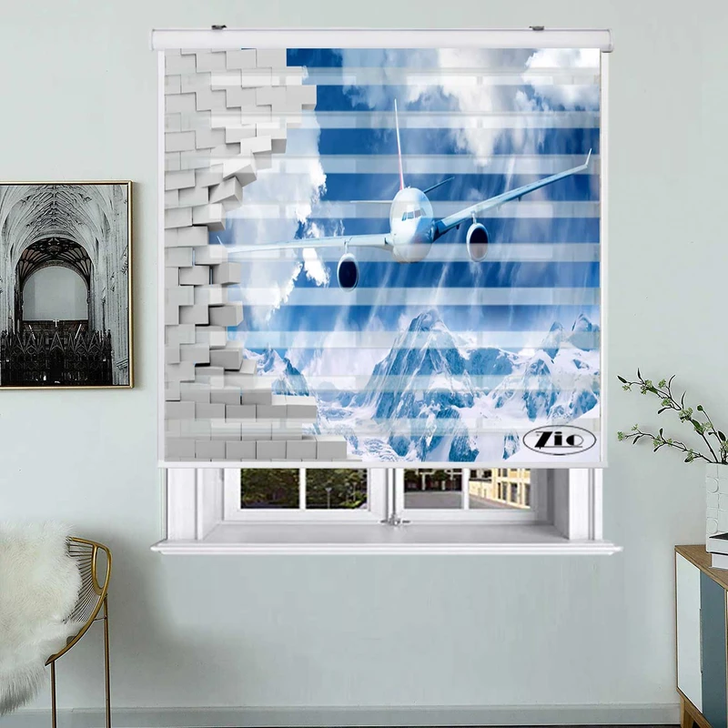 پرده زبرا زیو کد OV 7028سایز 150x150 سانتی متر