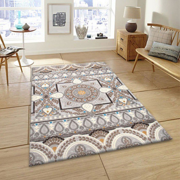 فرش ماشینی ساوین کد 7416 زمینه نقره ای