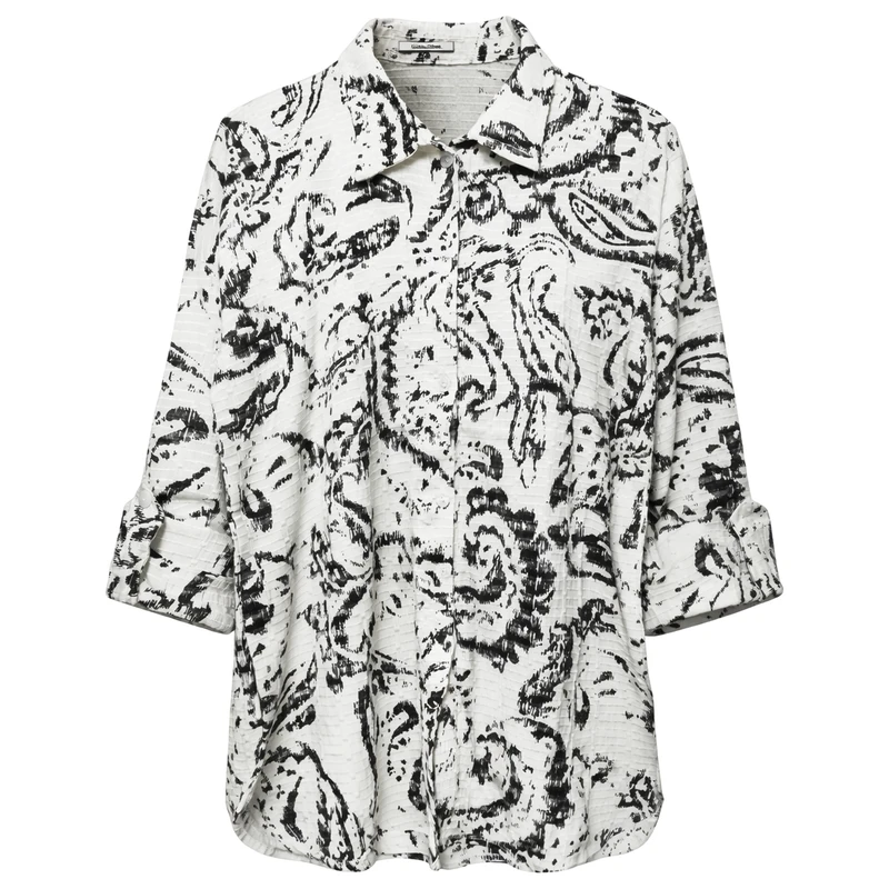 شومیز آستین سه ربع یقه برگردان زنانه مدل سوفیا کد 1