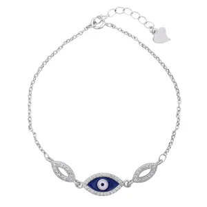 دستبند نقره زنانه مدل چشم کد B3194
