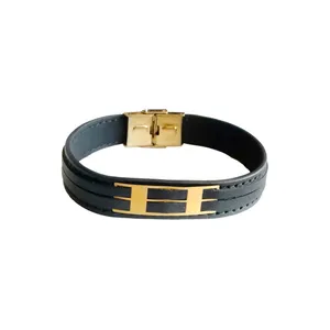 دستبند طلا 18 عیار مردانه مدل B107