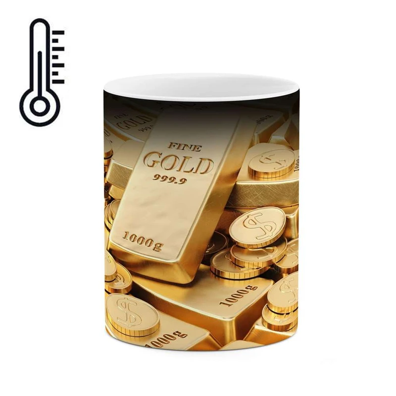 ماگ حرارتی کاکتی مدل شمش طلا کد mgh16912