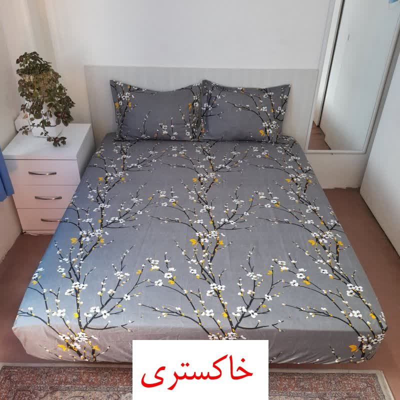 سرویس ملحفه مدل شکوفه گل کد 160 دو نفره سه تکه
