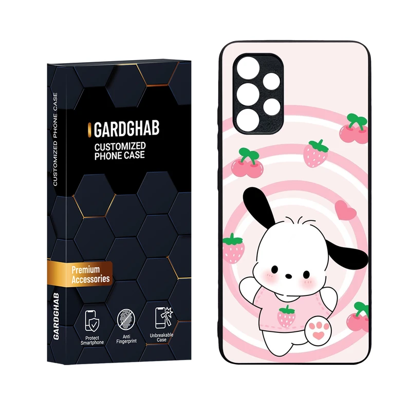 کاور گارد قاب مدل دورژله ای پشت گلس فانتزی مناسب برای گوشی موبایل سامسونگ Galaxy A32 4G