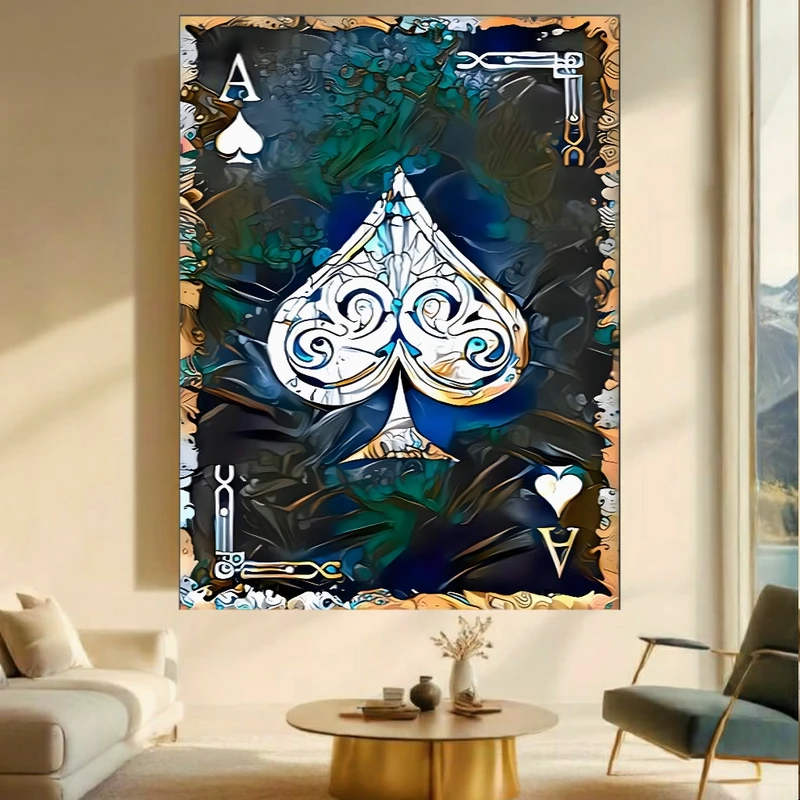 پوستر پارچه ای طرح مخمل کارت بازی کد BK23268