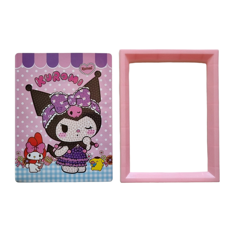 بازی آموزشی مدل ساخت تابلو نقاشی الماسی قاب دار طرح کرومی و ملودی کد 01