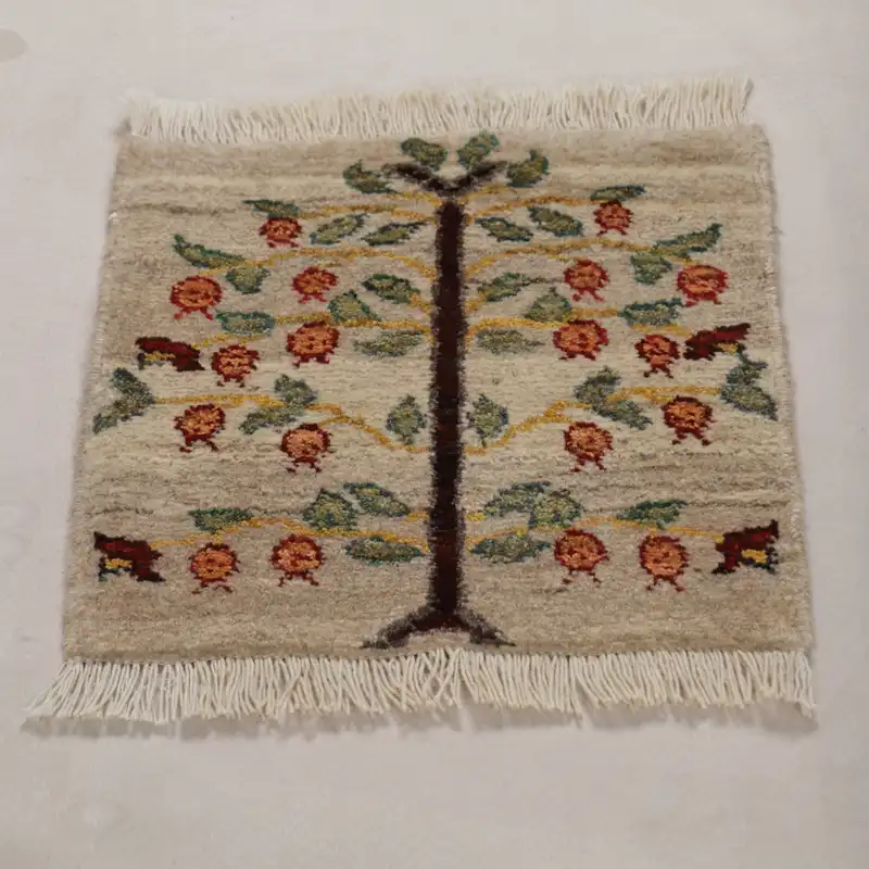 گلیم دستبافت مدل شگی طرح مربعی کد 4010914