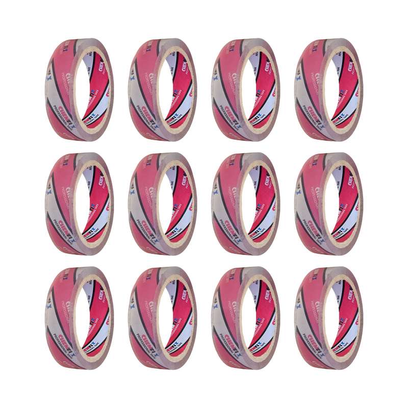 نوار چسب شیشه ای چمفیکس مدل CRYSTAL_80Y عرض 2.5 سانتی متر بسته 12 عددی