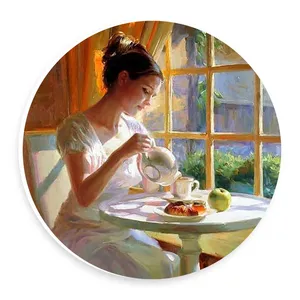 دیوارکوب طرح بانو و میز صبحانه مدل wtb885