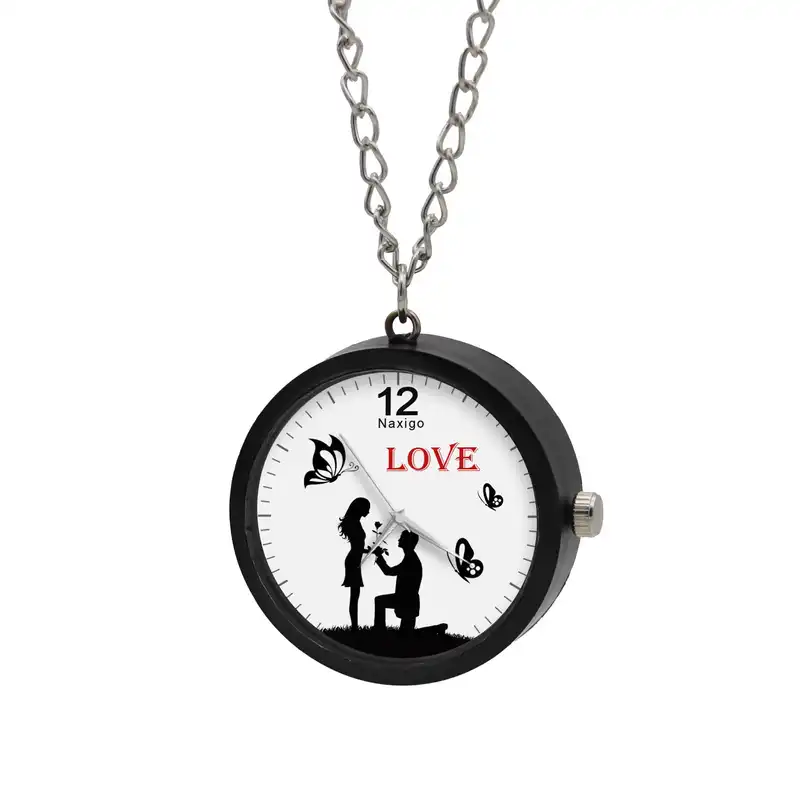 ساعت گردنبندی عقربه ای ناکسیگو مدل عاشقانه کد NF12859