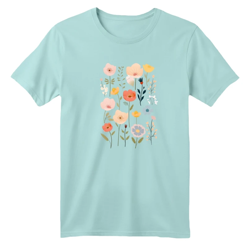 تی شرت آستین کوتاه بچگانه مدل گل ها