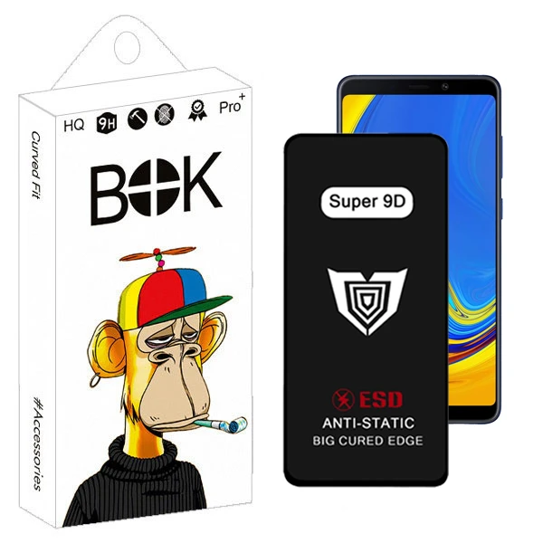 محافظ صفحه نمایش بوک مدل Super 9D Touch مناسب برای گوشی موبایل سامسونگ Galaxy a920 / a9 2018 / a9s / a9 star pro