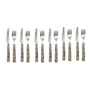   سرویس کارد و چنگال میوه خوری 12 پارچه هوم لوکس کد 53