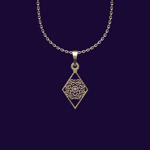 گردنبند طلا 18 عیار زنانه مدوپد مدل لوزی کد DD2-1-1060
