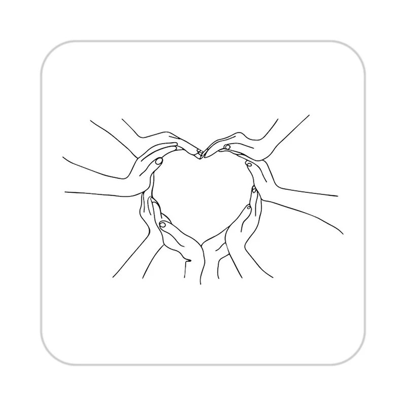 زیر لیوانی کاکتی طرح عاشقانه مدل mp40932