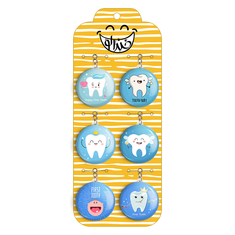 جاکلیدی خندالو مدل جشن دندونی پسرونه کد 413A مجموعه 6 عددی