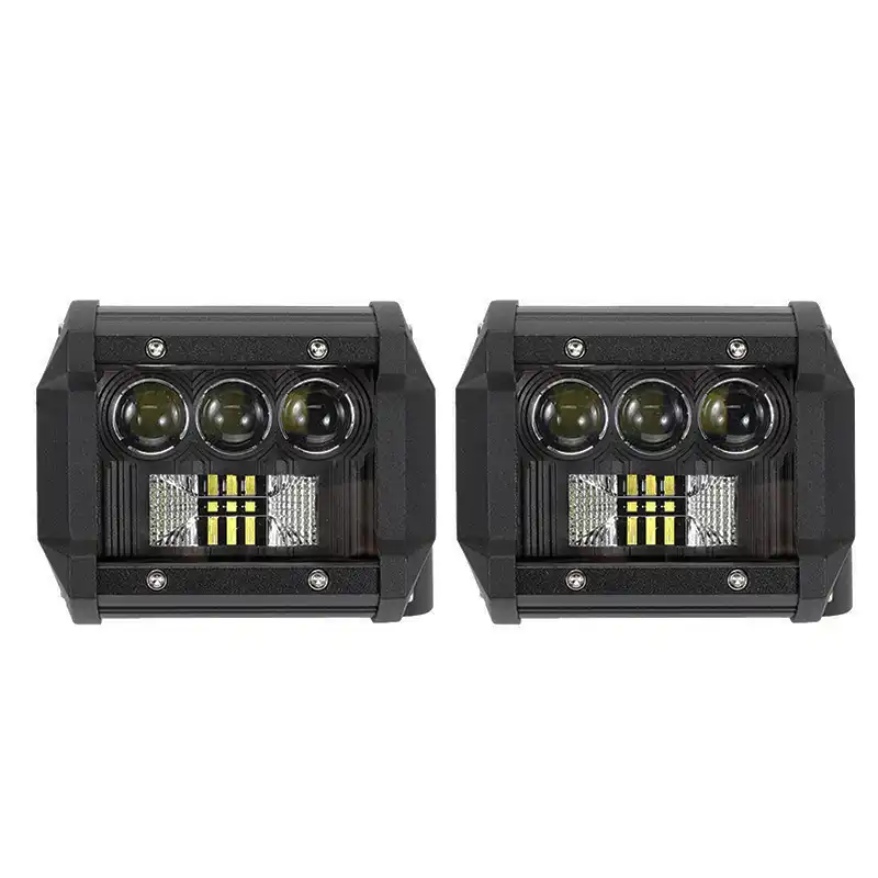 پروژکتور آفرودی موتور سیکلت و خودرو مدل 3DOUBL بسته 2 عددی