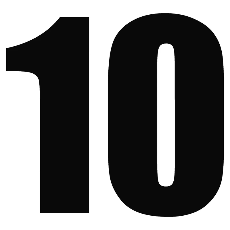 استیکر پارچه و لباس مدل حرارتی  طرح عدد 10 کد B