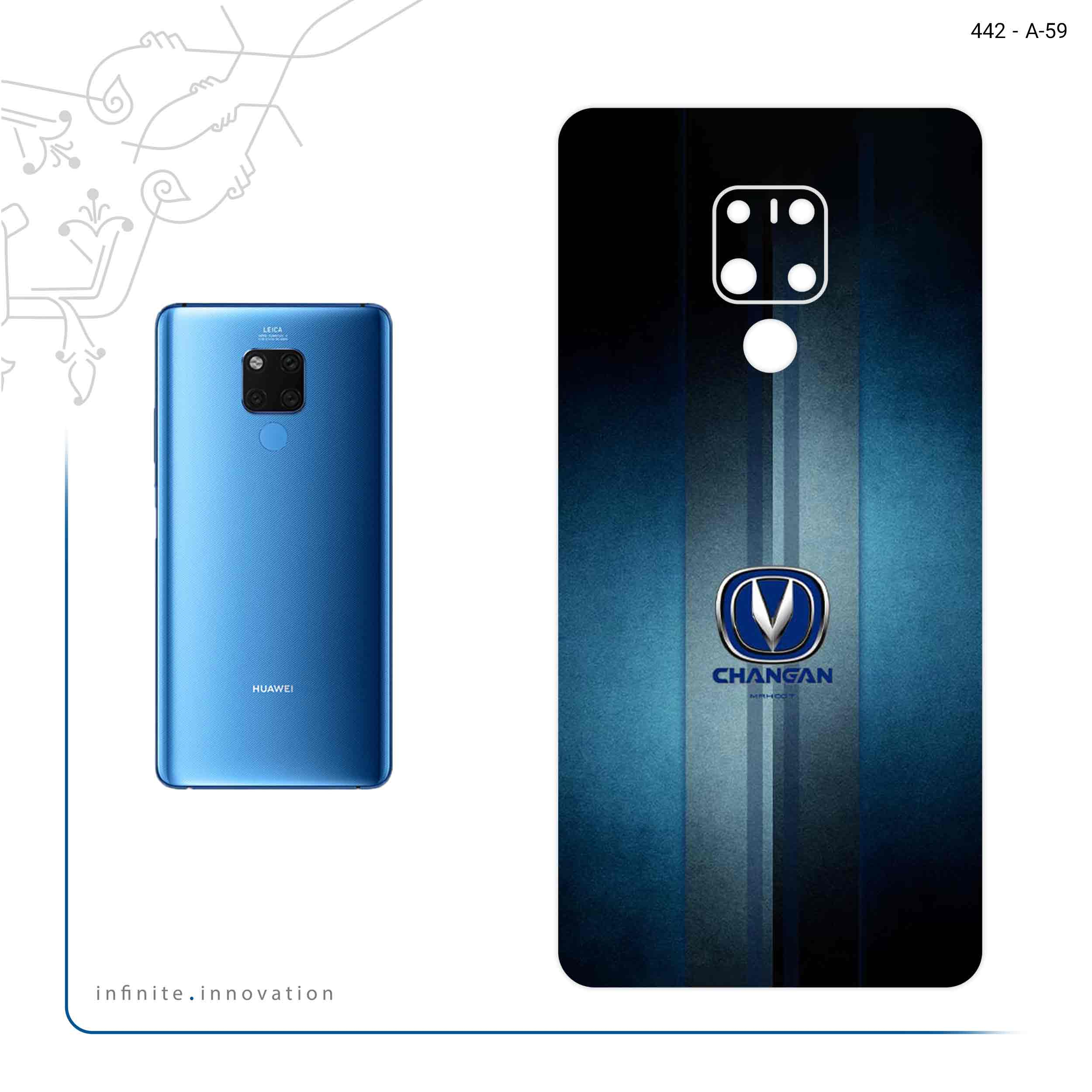 برچسب پوششی ماهوت مدل CHANGAN مناسب برای گوشی موبایل هوآوی Mate 20 X