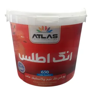 پوشرنگ نیم پلاستیک مات رنگ اطلس کد650 وزن 4 کیلوگرم