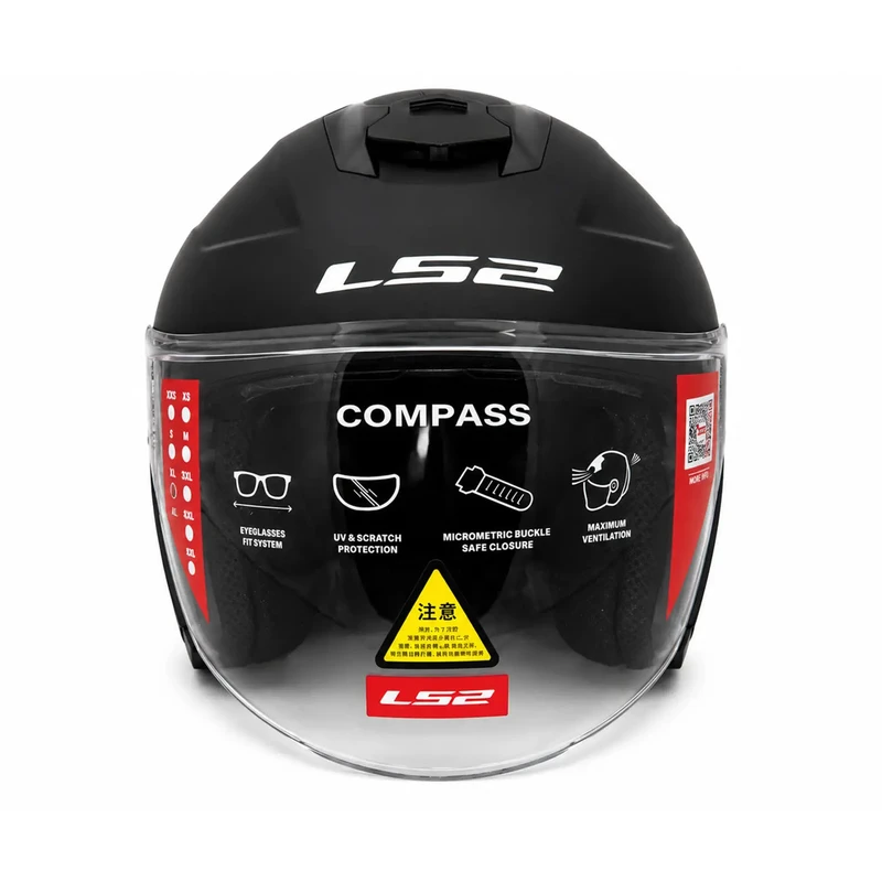 کلاه کاسکت بدون فک مردانه ال اس تو مدل OF628 Compass
