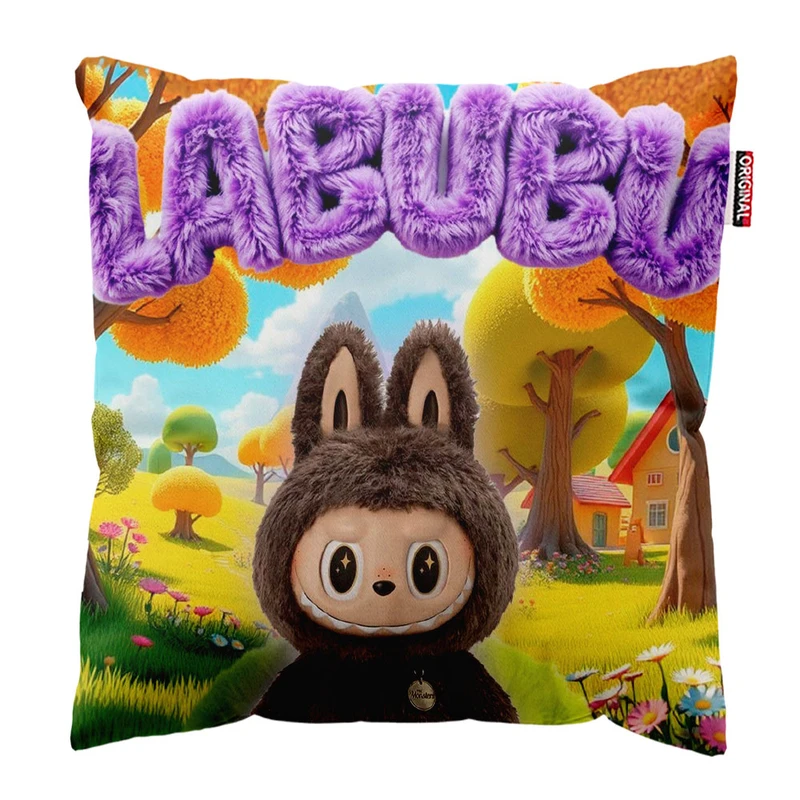 کوسن پاد آفرین طرح لبوبو سایز ۳۰*۳۰ سانتی متر کد 160