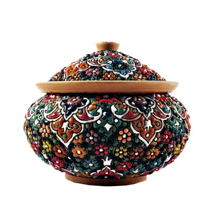 قندان مینا کاری سفالی کد s05
