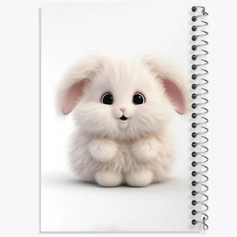 دفتر ژورنال نویسی 50 برگ خندالو مدل نقطه ای طرح خرگوش کیوت کد F2695