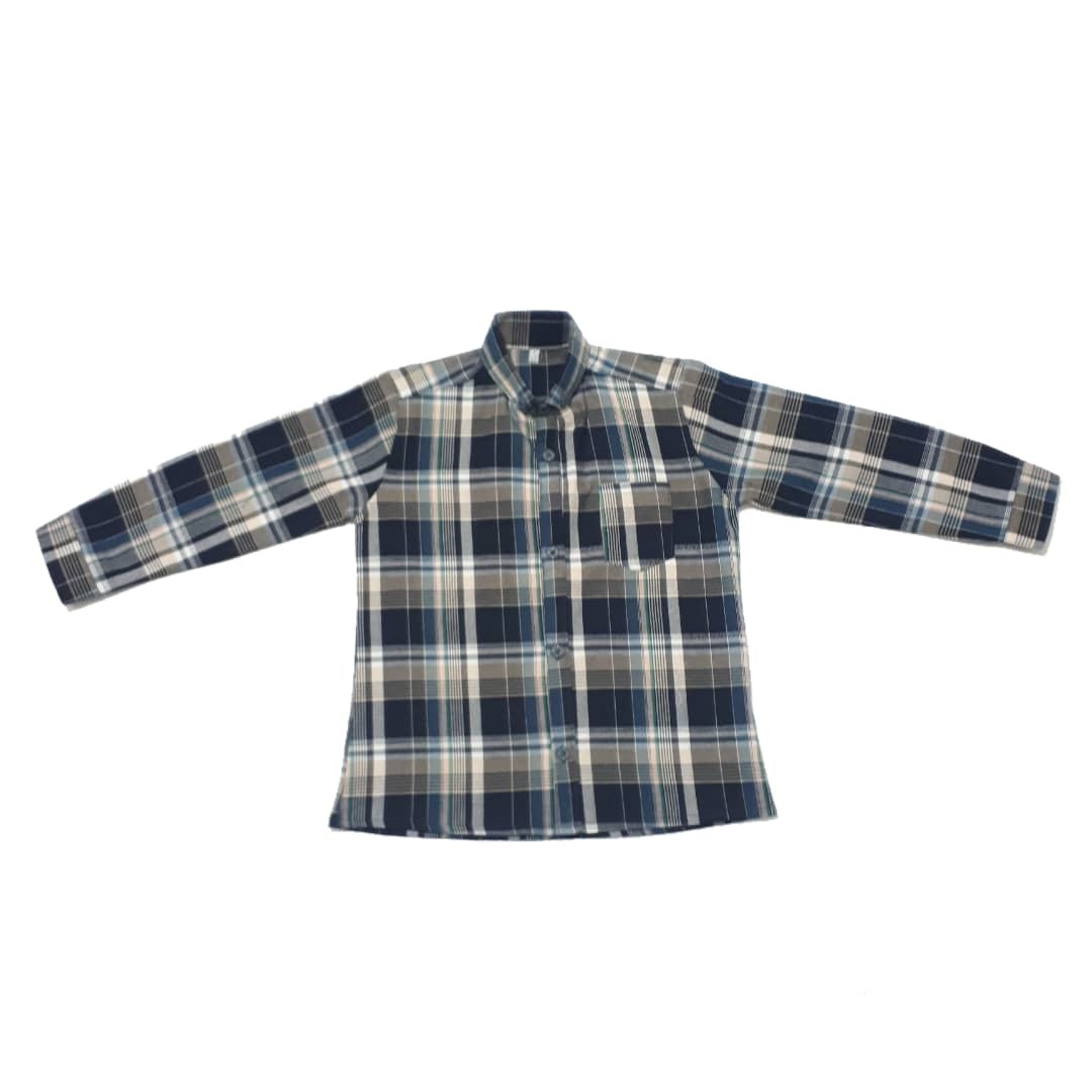 پیراهن پسرانه طرح چهارخانه کد GBT01