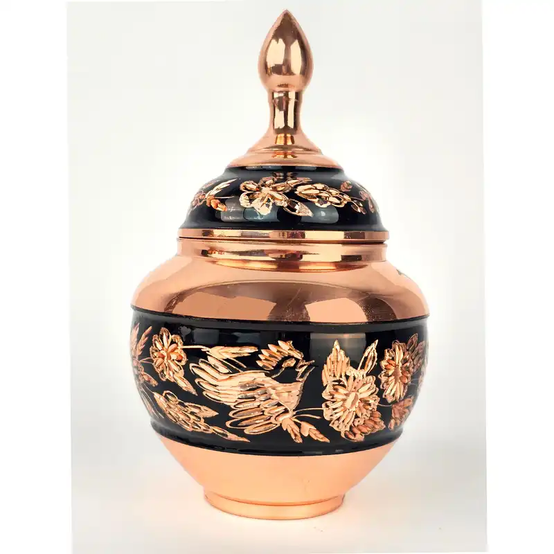 قندان مسی مدل الماس تراش کد kk01