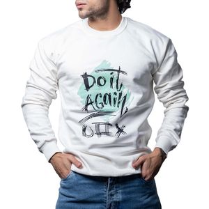سویشرت مردانه مدل دورس سه نخ تو کرکی طرح Do It Again