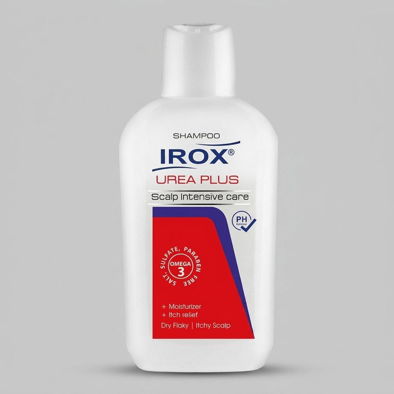 شامپو مو ایروکس مدل Urea Plus حجم 200 میلی‌لیتر، درمانی، ضد خارش، مرطوب‌کننده، مناسب انواع مو
