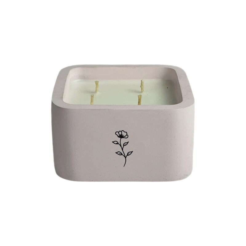 شمع لیوانی معطر مدل گل ۱۷ با رایحه قهوه زمان اتمام 16 ساعت