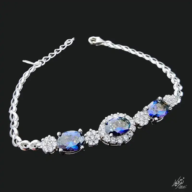 دستبند نقره زنانه مسعود جلالی نقره کار مدل 30659