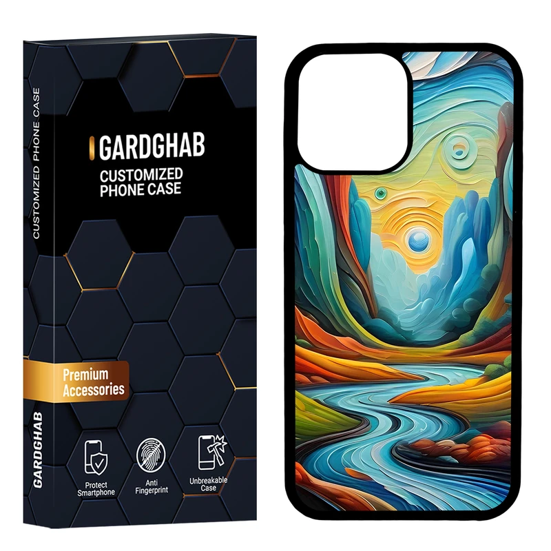 کاور گارد قاب مدل پشت گلس هنری مناسب برای گوشی موبایل اپل iPhone 13 Pro Max