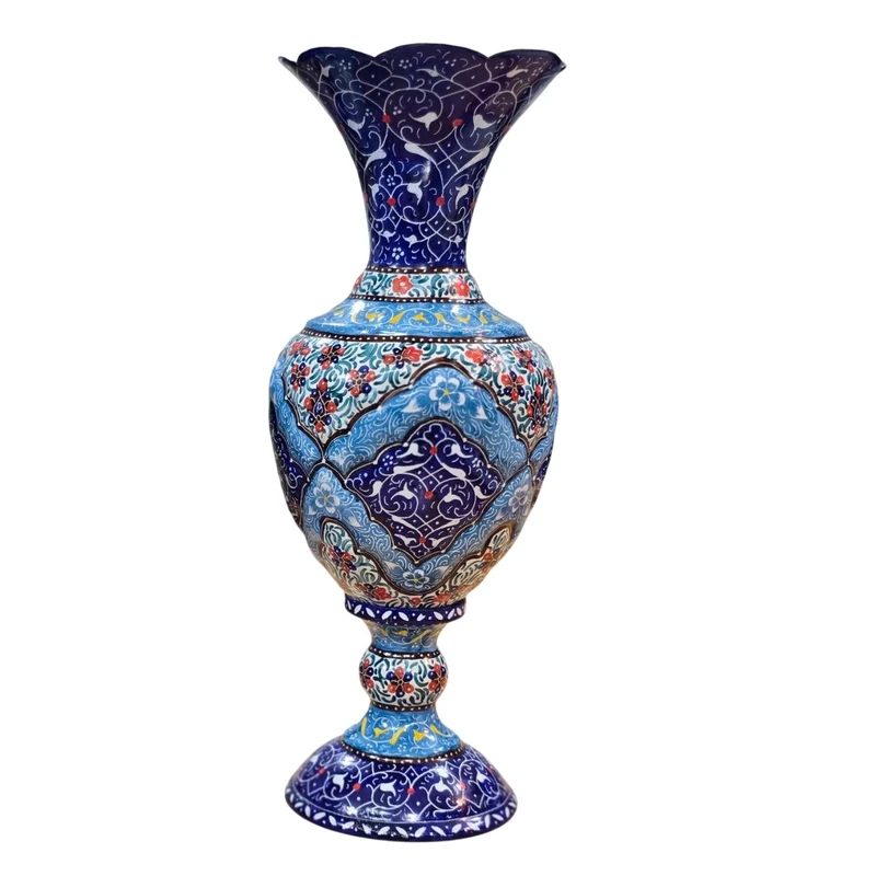 سنبلدان میناکاری مسی میناسرای نیکنامی مدل اسلیمی بسته 2 عددی