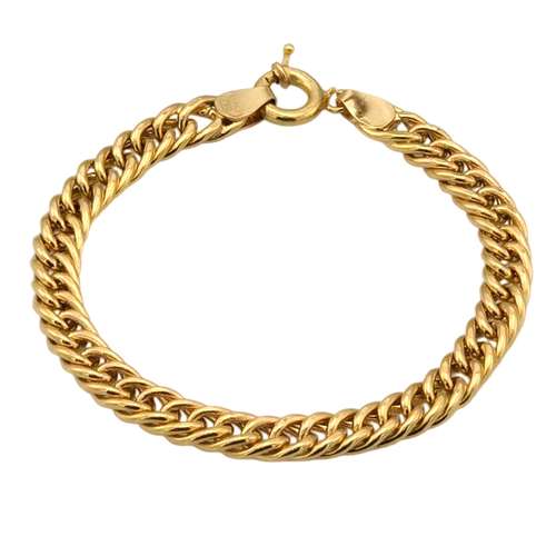 دستبند زنجیری طلا 18 عیار زنانه گالری رحمانی مدل کارتیه دوبل کد 07